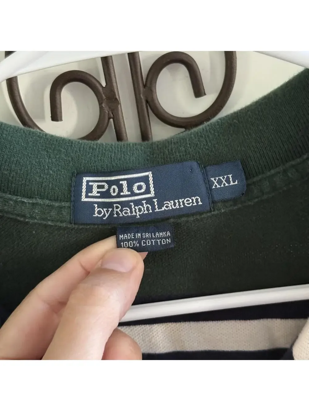 🐎 Polo Ralph Lauren Striped Polo Shirt Green Navy Men’s XXL